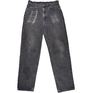 Vintage Faded Levi's Orange Tab 619 Black Denim Jeans Size 32x32